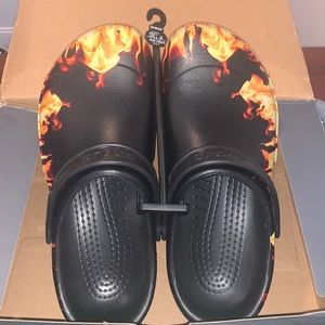 Crocs- black w/ flames- “At Work”- M10/W12